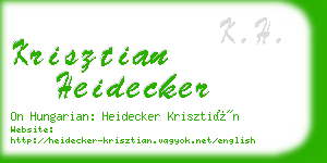 krisztian heidecker business card